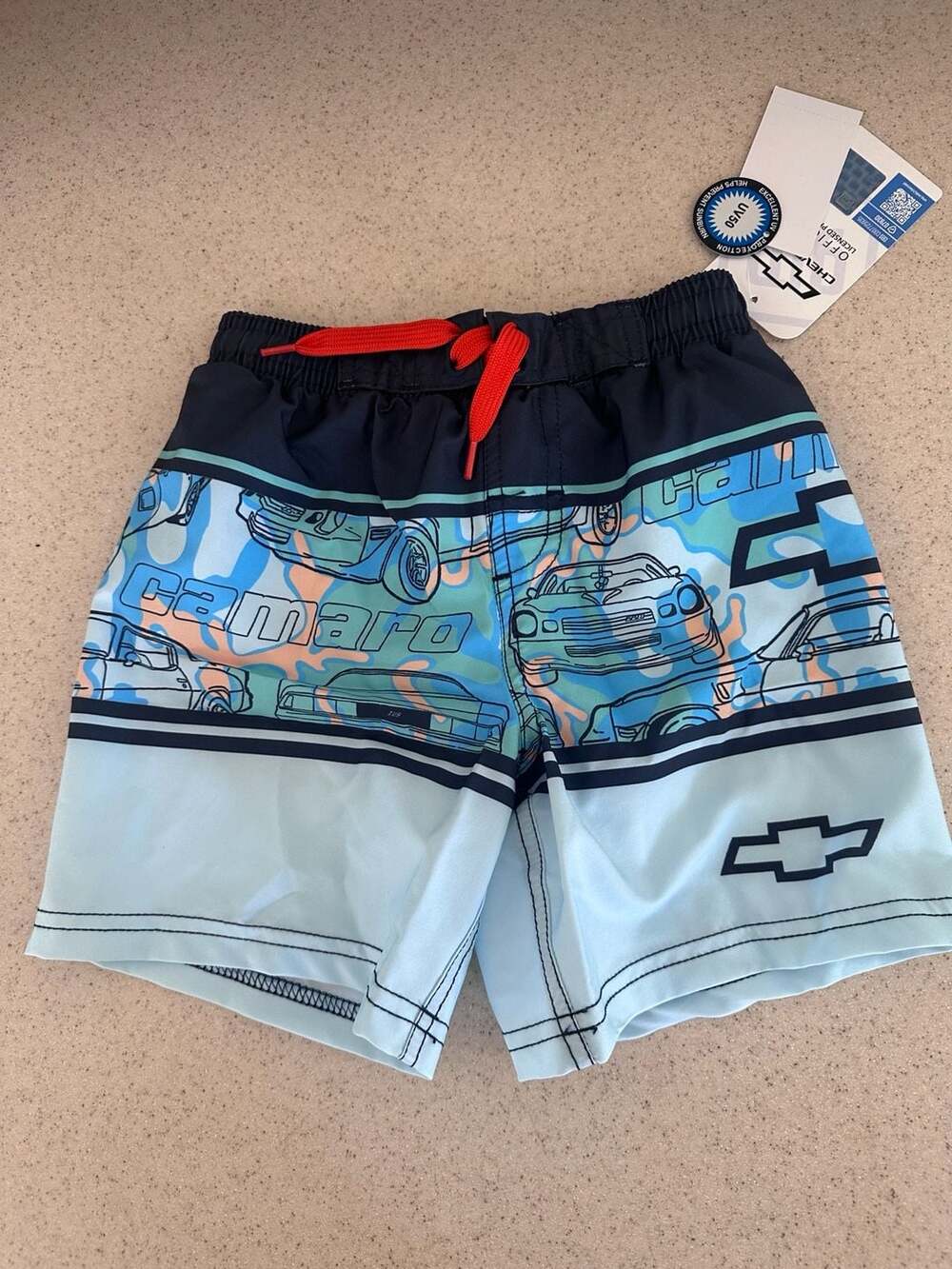 Chevrolet Camaro Boys Swim Trunks Size 4/5